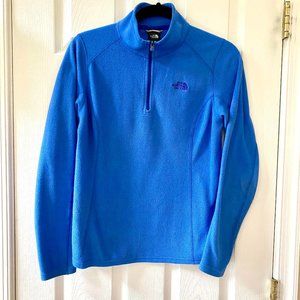 The North Face 1/4 zip women's royal blue fleece